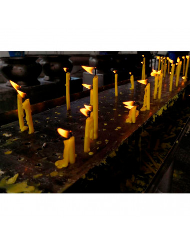 Tradineur - Pack de 3 velas alargadas perfumadas, velas de mesa cilíndricas, parafina y mecha de algodón, duración 9 horas, repe