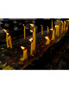 Tradineur - Pack de 3 velas alargadas perfumadas, velas de mesa cilíndricas, parafina y mecha de algodón, duración 9 horas, repe