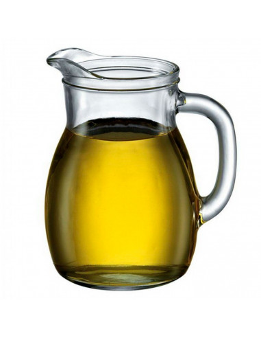 Tradineur - Jarra de cristal para servir agua, bebidas frías, limonada, té helado, zumo, transparente, resistente, frigorífico,