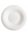Tradineur - Plato hondo redondo Elba de vidrio opal, extra resistente, vajilla de cocina, apto para lavavajillas y microondas (B