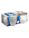 Set de 4 vasos de cristal 16 cl, pack de vasos, diseño clásico, resistentes al choque térmico, ligeros, aptos para lavavajillas,