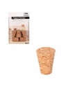 Tradineur - Pack de 5 tapones cónicos de corcho para cerrar botellas de cristal, botes, frascos, vino, aceite, bares, restaurant