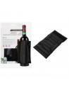Tradineur - Enfriador de botellas de vino y cava ajustable, reutilizable, plástico y gel, cierre de velcro, funda frío impermeab
