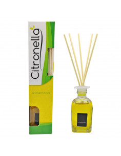 Tradineur - Ambientador con aroma de citronela, repelente de insectos, anti mosquitos, incluye 7 varillas de madera,  uso interi