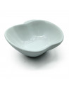 Tradineur - Cuenco con forma de manzana - Fabricado en porcelana - Apto para lavavajillas y microondas - 8 x 8 x 3 cm - Color Bl