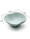 Tradineur - Cuenco con forma de manzana - Fabricado en porcelana - Apto para lavavajillas y microondas - 8 x 8 x 3 cm - Color Bl