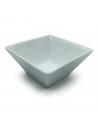Tradineur - Cuenco con forma cuadrada - Fabricado en porcelana - Apto para lavavajillas y microondas - 4,5 x 9 x 9 cm - Color Bl