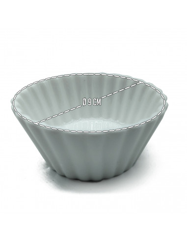 Tradineur - Cuenco con forma redonda - Fabricado en porcelana - Apto para lavavajillas y microondas - Ø 9 x 4 cm - Color Blanco