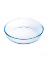 Ô Cuisine - Molde redondo de vidrio 2.1 L / 26 cm, fuente de vidrio hondo para tarta de 26 cm de diámetro