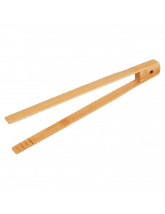 Tradineur - Pinzas de bambú - Fabricación de España - Ideales para cocinar, servir ensaladas y mucho más - 30 x 4 x 2 cm