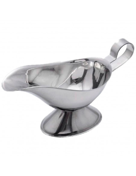 Tradineur - Salsera Aladino con asas de acero Inoxidable - Fabricado en España - Utensilio para la cocina - 8,5 x 15 x 6 cm