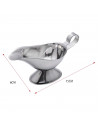 Tradineur - Salsera Aladino con asas de acero Inoxidable - Fabricado en España - Utensilio para la cocina - 8,5 x 15 x 6 cm