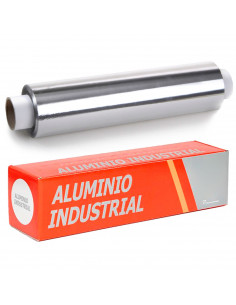 Tradineur - Rollo de papel Industrial de aluminio para la cocina - Fabricado en España - Uso Alimentario - Longitud de 30 Metros