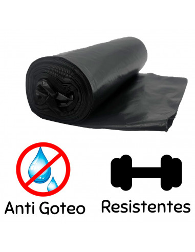 Tradineur - Pack de 10 bolsas de basura XXL, plástico reciclado, resistentes y antigoteo, ecológicas, reciclables, aptas para cu