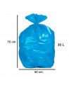 Tradineur - Pack de 15 bolsas de basura de plástico reciclado, resistentes y antigoteo, ecológicas, reciclables, cierre fácil, a