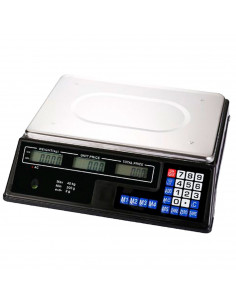 Tradineur - Báscula digital para cocina - Escala de frutas - Funciones Múltiples - Operaciones Cero, Tara - 40 kg Peso Max - 11
