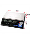 Tradineur - Báscula digital para cocina - Escala de frutas - Funciones Múltiples - Operaciones Cero, Tara - 40 kg Peso Max - 11