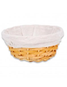 Tradineur - Panera de mimbre artesana tejida a mano - Forma redonda - Funcional para tu propia cocina o un regalo único - Ø 20 x