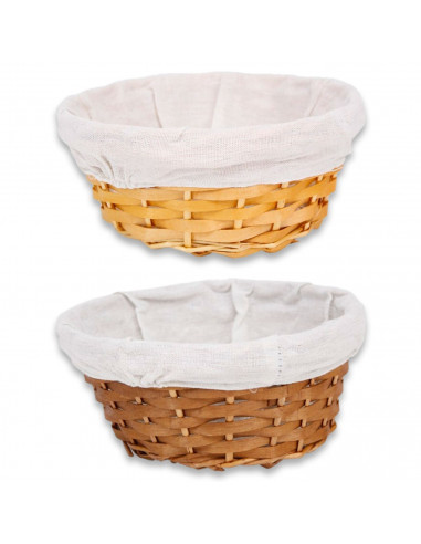 Tradineur - Panera de mimbre artesana tejida a mano - Forma redonda - Funcional para tu propia cocina o un regalo único - Ø 20 x