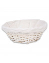 Tradineur - Panera de mimbre tejida a mano - Forma redonda - Funcional para tu propia cocina o un regalo único - Ø 24 x 9 cm - C