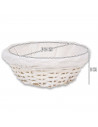 Tradineur - Panera de mimbre tejida a mano - Forma redonda - Funcional para tu propia cocina o un regalo único - Ø 24 x 9 cm - C