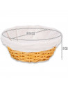 Tradineur - Panera de mimbre tejida a mano - Forma redonda - Funcional para tu propia cocina - Ø 24 x 9 cm - Color Marrón Anaran