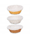 Tradineur - Panera de mimbre tejida a mano - Forma redonda - Funcional para tu propia cocina - Ø 24 x 9 cm - Color Marrón Anaran