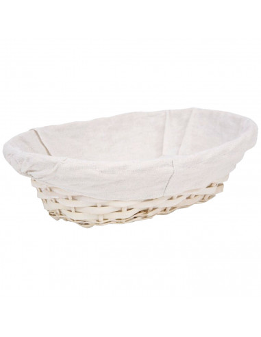 Tradineur - Panera de mimbre tejida a mano - Forma ovalada - Funcional para tu propia cocina o un regalo - 9 x 30 x 26 cm - Colo