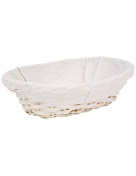Tradineur - Panera de mimbre tejida a mano - Forma ovalada - Funcional para tu propia cocina o un regalo - 9 x 30 x 26 cm - Colo