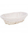 Tradineur - Panera de mimbre tejida a mano - Forma ovalada - Funcional para tu propia cocina o un regalo - 9 x 30 x 26 cm - Colo