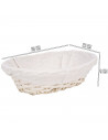 Tradineur - Panera de mimbre tejida a mano - Forma ovalada - Funcional para tu propia cocina o un regalo - 9 x 30 x 26 cm - Colo