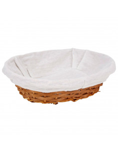 Tradineur - Panera de mimbre tejida a mano - Forma ovalada - Funcional para tu propia cocina - 9 x 30 x 26 cm - Color Marrón