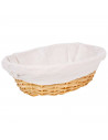 Tradineur - Panera de mimbre tejida a mano - Forma ovalada - Funcional para tu propia cocina - 9 x 30 x 26 cm - Color Marrón Ana