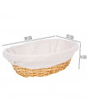Tradineur - Panera de mimbre tejida a mano - Forma ovalada - Funcional para tu propia cocina - 9 x 30 x 26 cm - Color Marrón Ana