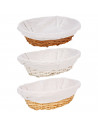 Tradineur - Panera de mimbre tejida a mano - Forma ovalada - Funcional para tu propia cocina - 9 x 30 x 26 cm - Color Marrón Ana