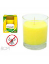 Tradineur - Vela perfumada con aroma de citronela, parafina, repelente de insectos, anti mosquitos, recipiente de cristal, durac