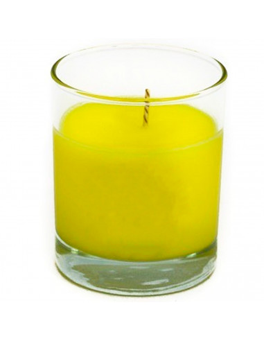 Tradineur - Vela perfumada con aroma de citronela, parafina, repelente de insectos, anti mosquitos, recipiente de cristal, durac