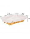 Tradineur - Panera de mimbre tejida a mano - Forma Rectangular - Funcional para tu propia cocina o un regalo - 8 x 26 x 20 cm -