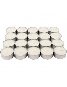 Tradineur - Pack de 20 velas de té aromáticas, tealights con perfume, tiempo de combustión: 4,5 horas, decoración del hogar (Vai