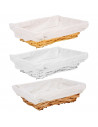 Tradineur - Panera de mimbre tejida a mano - Forma Rectangular - Funcional para tu propia cocina - 8 x 30 x 21 cm - Color Marrón