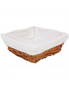 Tradineur - Panera de mimbre tejida a mano - Forma Cuadrada - Funcional para tu propia cocina - 9 x 24 x 24 cm - Color Marrón