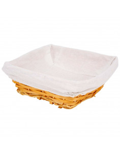 Tradineur - Panera de mimbre tejida a mano - Forma Cuadrada - Funcional para tu propia cocina - 9 x 24 x 24 cm - Color Marrón An