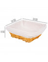 Tradineur - Panera de mimbre tejida a mano - Forma Cuadrada - Funcional para tu propia cocina - 9 x 24 x 24 cm - Color Marrón An