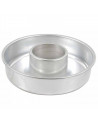Molde de tipo rollo de aluminio, molde rosca, molde corona, para tarta o bizcocho, 25 cm