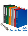 Tradineur - Archivador A-Z de palanca con 2 anillas, tamaño A4, cartón duro, lomo de 7,5 cm de ancho, oficina (Negro, 34,5 x 28,
