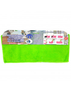 Tradineur - Mopa de microfibra cubre escoba, 80% poliéster + 20% poliamida, multiusos, lavable, limpieza del hogar, suelos, bald
