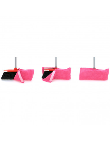 Tradineur - Mopa de microfibra cubre escoba, 80% poliéster + 20% poliamida, multiusos, lavable, limpieza del hogar, suelos, bald