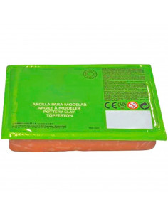 Tradineur - Arcilla natural para modelar, suave y maleable, ideal para modelado, escultura, torneado, hacer manualidades, artesa