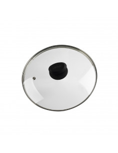 LifeStyle - Tapa de cristal templado con válvula de vapor para cacerola 30 cm
