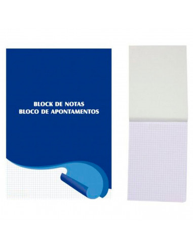 Tradineur - Bloc de notas cuadriculado A4, tapas blandas de cartón, sin anillas, 80 hojas, libreta, cuaderno, uso escolar, ofici